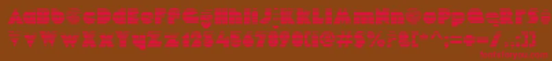 Шрифт MekonGradient – красные шрифты на коричневом фоне