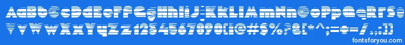 フォントMekonGradient – 青い背景に白い文字