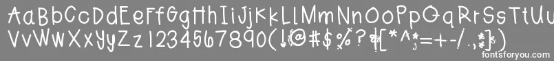 Jesshand Font – White Fonts on Gray Background
