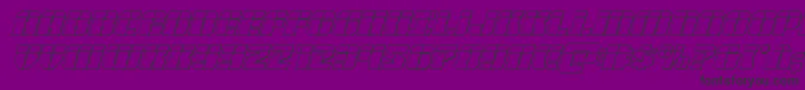 Warpthruster3Dlaserital Font – Black Fonts on Purple Background