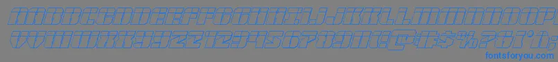 Warpthruster3Dlaserital Font – Blue Fonts on Gray Background