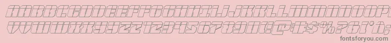 Warpthruster3Dlaserital Font – Gray Fonts on Pink Background