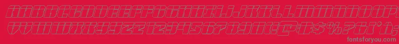 Warpthruster3Dlaserital Font – Gray Fonts on Red Background