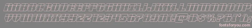 Warpthruster3Dlaserital-Schriftart – Rosa Schriften auf grauem Hintergrund