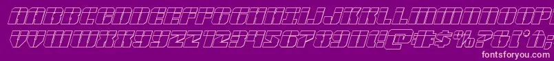 Warpthruster3Dlaserital Font – Pink Fonts on Purple Background