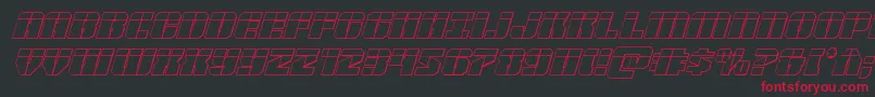 Warpthruster3Dlaserital Font – Red Fonts on Black Background