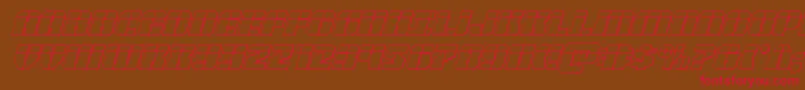 Warpthruster3Dlaserital Font – Red Fonts on Brown Background