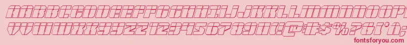 Warpthruster3Dlaserital Font – Red Fonts on Pink Background