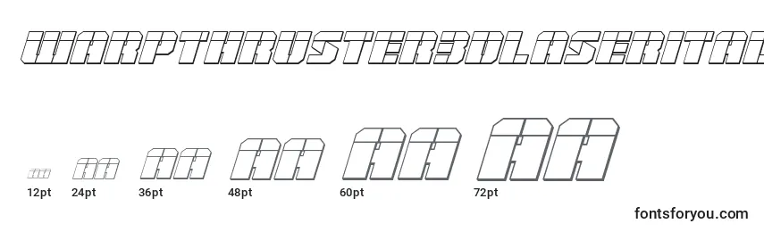 Размеры шрифта Warpthruster3Dlaserital