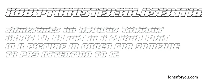 Warpthruster3Dlaserital Font