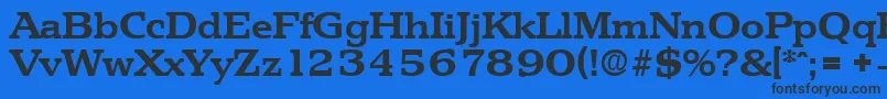 PenthouseSerialBoldDb Font – Black Fonts on Blue Background