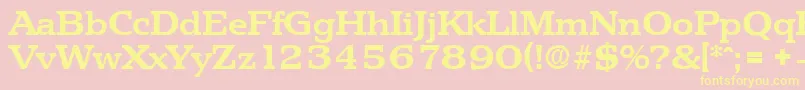 PenthouseSerialBoldDb Font – Yellow Fonts on Pink Background