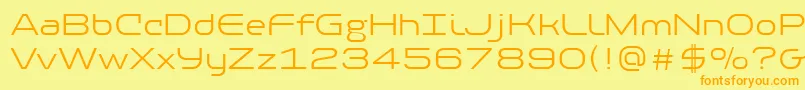 PfbaselineproLight Font – Orange Fonts on Yellow Background