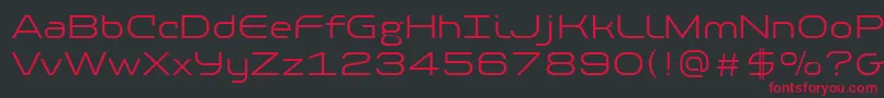 PfbaselineproLight Font – Red Fonts on Black Background