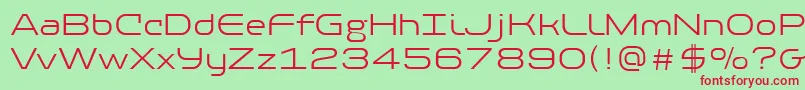 PfbaselineproLight Font – Red Fonts on Green Background