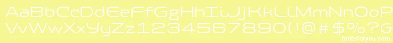 PfbaselineproLight Font – White Fonts on Yellow Background