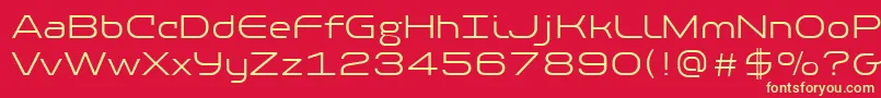 PfbaselineproLight Font – Yellow Fonts on Red Background