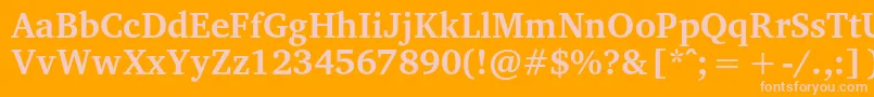 VelekaBold Font – Pink Fonts on Orange Background