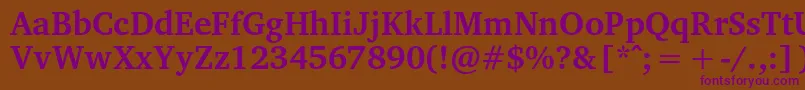 VelekaBold Font – Purple Fonts on Brown Background