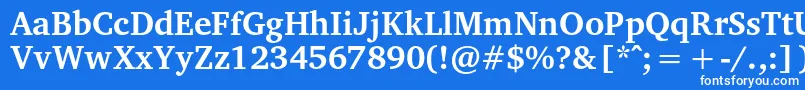 フォントVelekaBold – 青い背景に白い文字