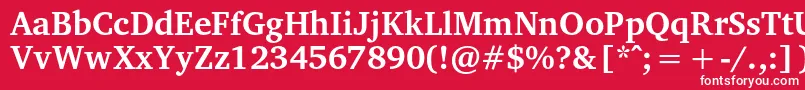 VelekaBold Font – White Fonts on Red Background