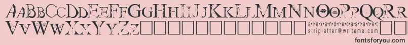 Strip Font – Black Fonts on Pink Background