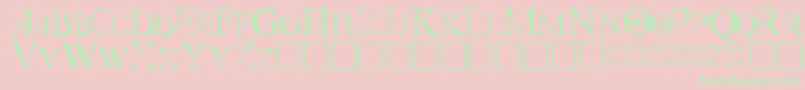 Strip Font – Green Fonts on Pink Background