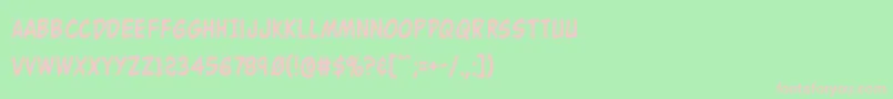 Buddychampioncond Font – Pink Fonts on Green Background