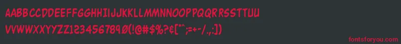 Buddychampioncond Font – Red Fonts on Black Background