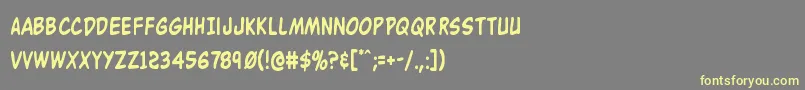 Buddychampioncond Font – Yellow Fonts on Gray Background