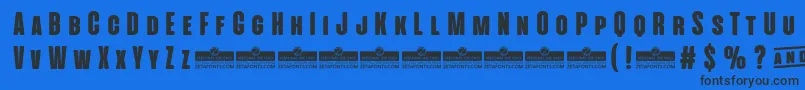 AlienscowsHeavyTrial Font – Black Fonts on Blue Background