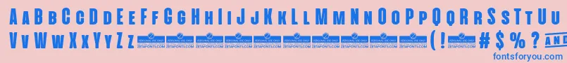 AlienscowsHeavyTrial Font – Blue Fonts on Pink Background