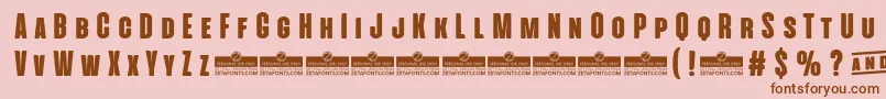 AlienscowsHeavyTrial Font – Brown Fonts on Pink Background