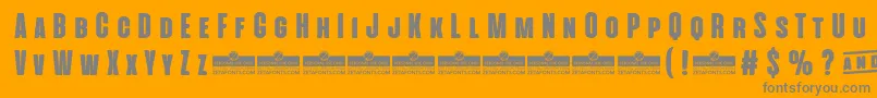 AlienscowsHeavyTrial Font – Gray Fonts on Orange Background