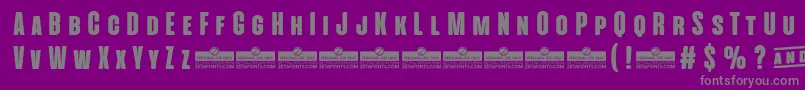 AlienscowsHeavyTrial Font – Gray Fonts on Purple Background