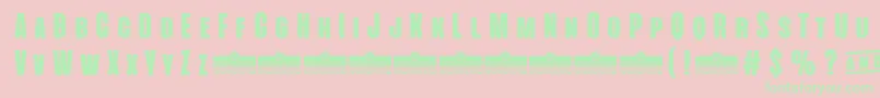 AlienscowsHeavyTrial Font – Green Fonts on Pink Background