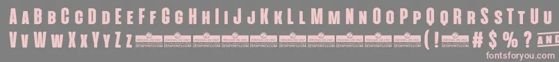 AlienscowsHeavyTrial Font – Pink Fonts on Gray Background