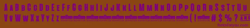 AlienscowsHeavyTrial Font – Purple Fonts on Brown Background