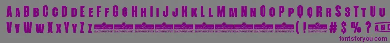 AlienscowsHeavyTrial Font – Purple Fonts on Gray Background