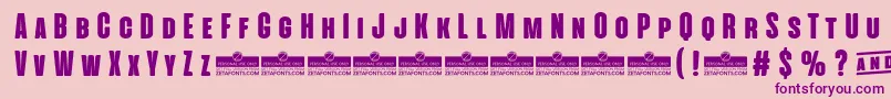AlienscowsHeavyTrial Font – Purple Fonts on Pink Background