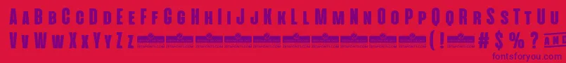 AlienscowsHeavyTrial Font – Purple Fonts on Red Background