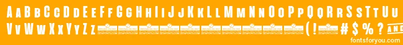 AlienscowsHeavyTrial Font – White Fonts on Orange Background