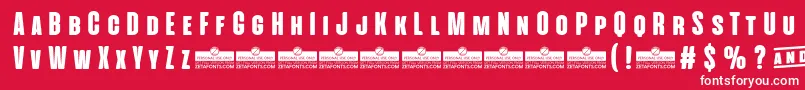 AlienscowsHeavyTrial Font – White Fonts on Red Background