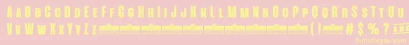 AlienscowsHeavyTrial Font – Yellow Fonts on Pink Background