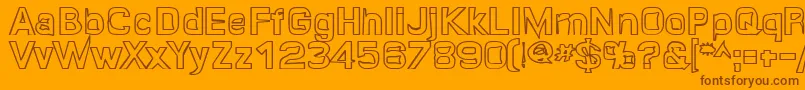 Quroh Font – Brown Fonts on Orange Background
