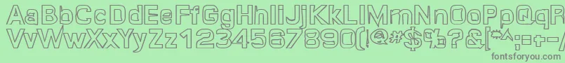 フォントQuroh – 緑の背景に灰色の文字