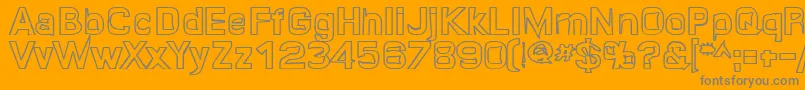 Quroh Font – Gray Fonts on Orange Background