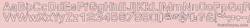 Quroh Font – Gray Fonts on Pink Background