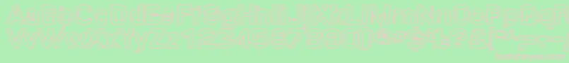 Quroh Font – Pink Fonts on Green Background