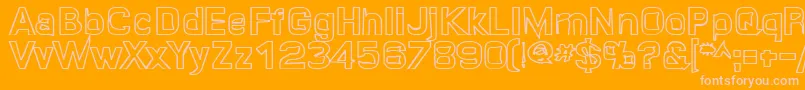 Quroh Font – Pink Fonts on Orange Background